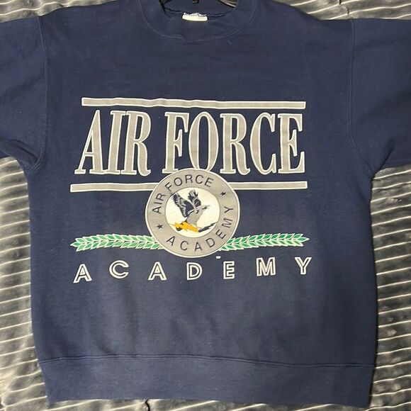 🔥🔥 True Vintage AIR FORCE ACADEMY Crewneck Sweatshirt - EXCELLENT - Sz L 🔥 - Picture 7 of 7